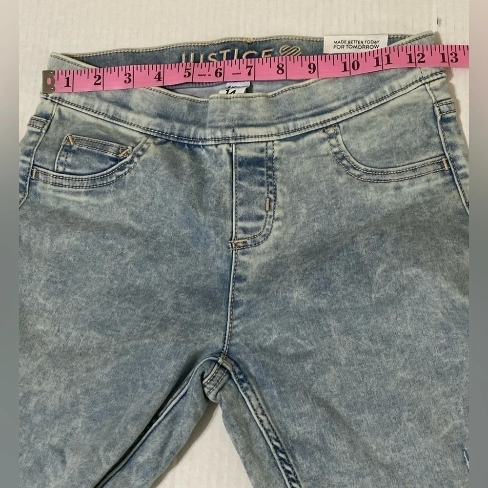 Justice Girls Mid Rise Jean pull on- Size 14